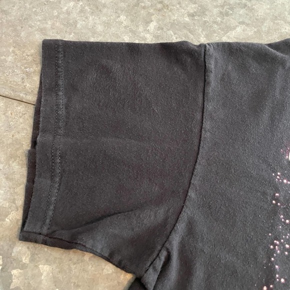 Check Meowt Cat Tee Shirt 80s Retro Outer Space Stars Galaxy Black Womens Large - Picture 4 of 12